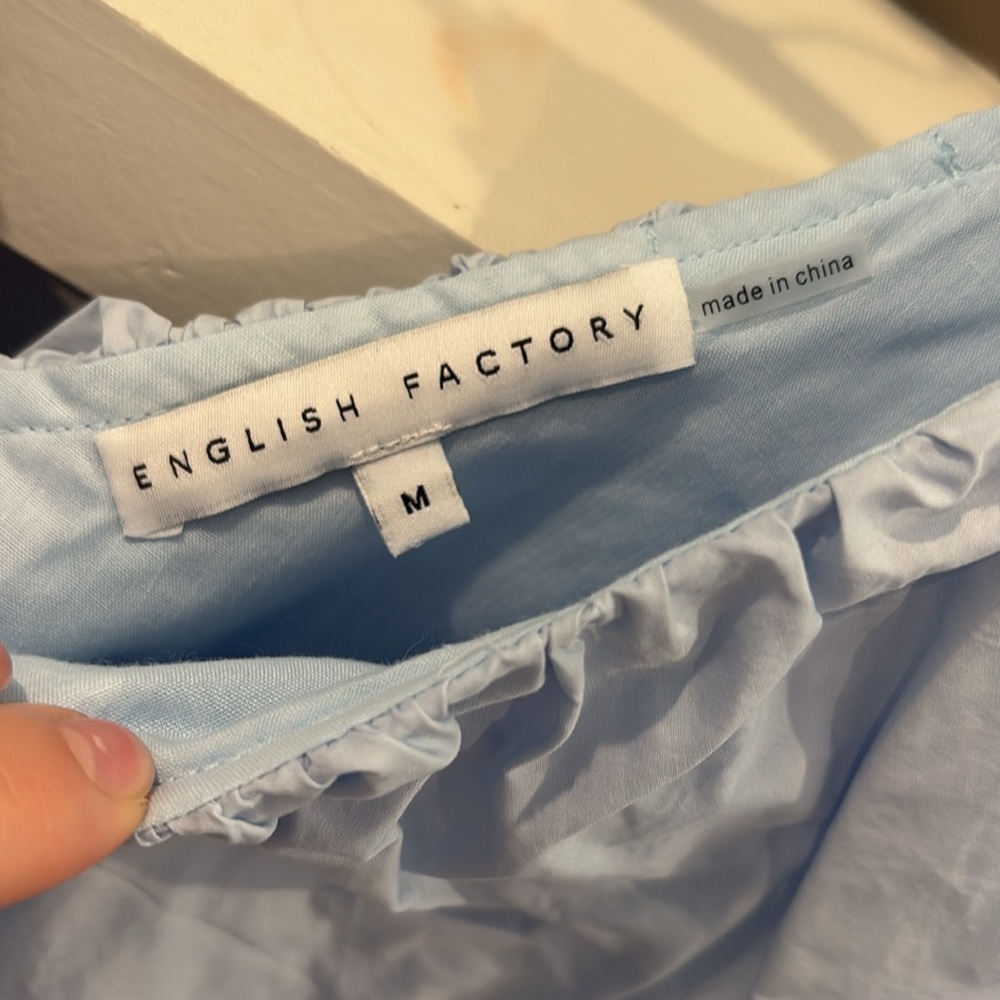 English Factory Blue Ruffle Dress - Picture 2 of 4